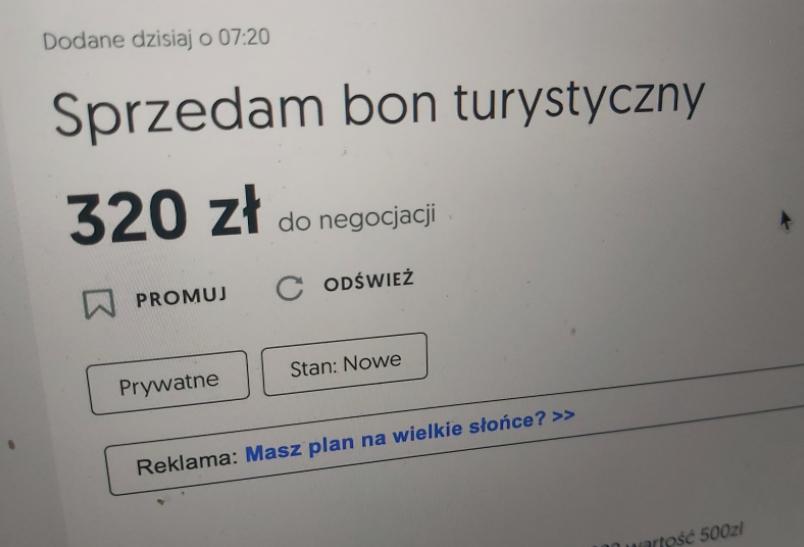 Bon turystyczny na sprzedaż? Czy to legalne?