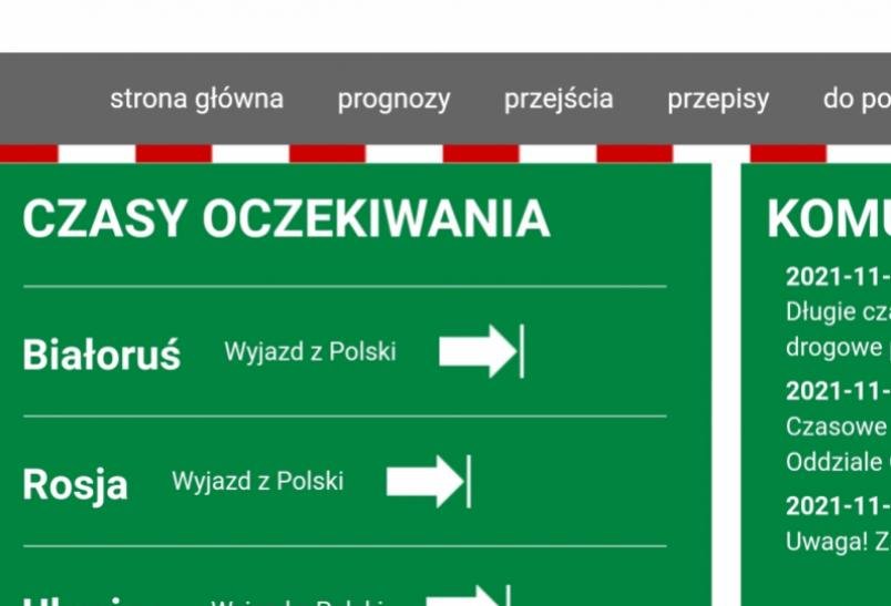 Gdzie sprawdzić czas oczekiwania na przejściach granicznych z Białorusią?