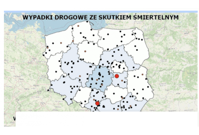 Wakacyjna mapa śmiertelnych wypadków drogowych: najwięcej tragedii w Łódzkiem