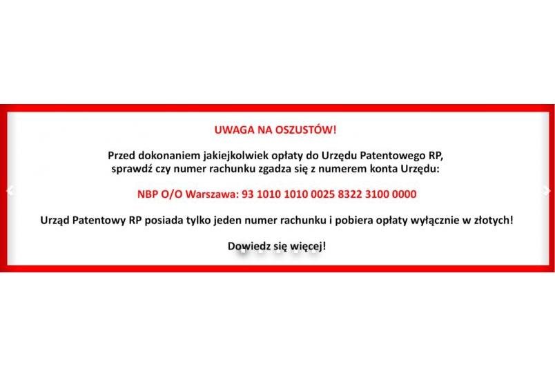 Urząd Patentowy przestrzega przed oszustami