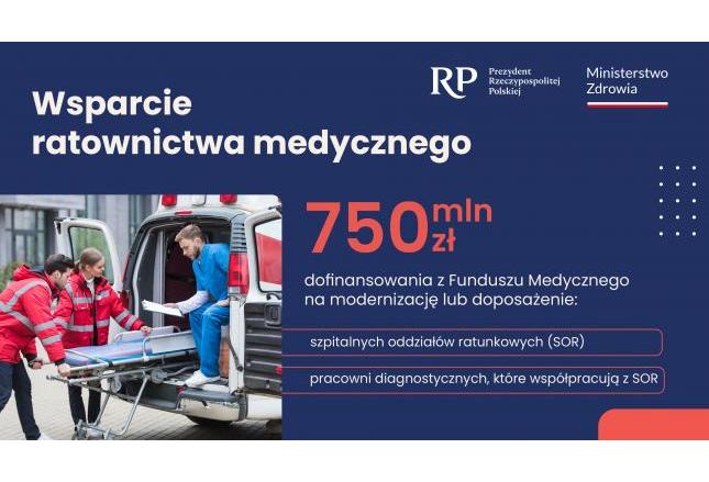 750 mln zł na wsparcie ratownictwa medycznego 750 mln zł na wsparcie ratownictwa medycznego