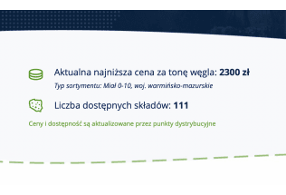 Rządowa porównywarka cen węgla już działa. 111 firm w dwa dni