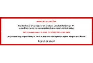 Urząd Patentowy przestrzega przed oszustami
